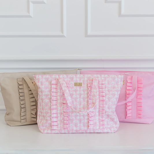 Hollis Ruffled Nylon Tote Bag