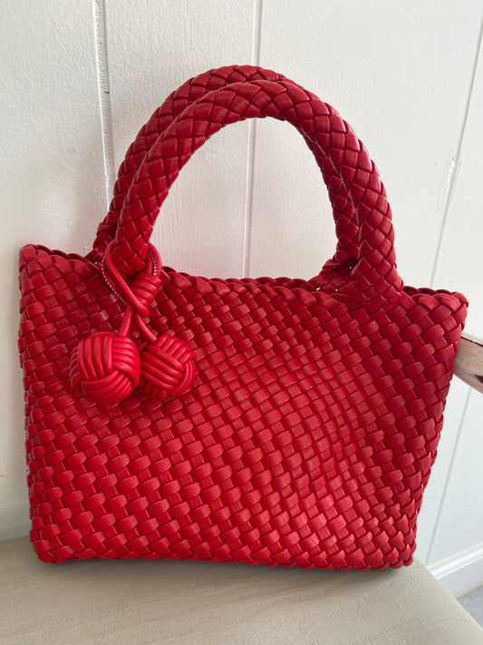 Woven Handheld Crossbody Tote
