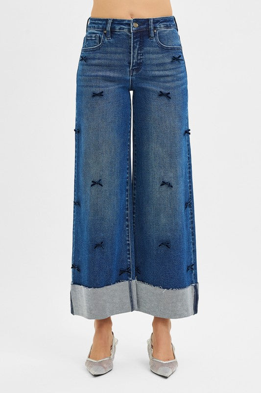 Risen Ribbon Detail Jeans