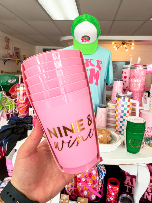 Nine & Wine Reusable Party Cups
