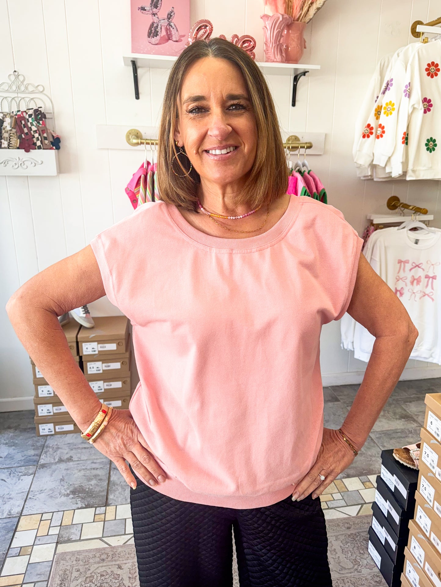 Light Pink Top w/ Bow Back