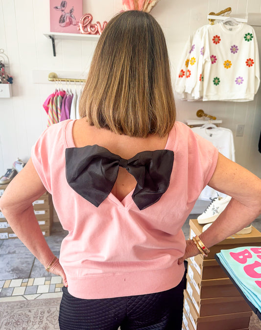Light Pink Top w/ Bow Back