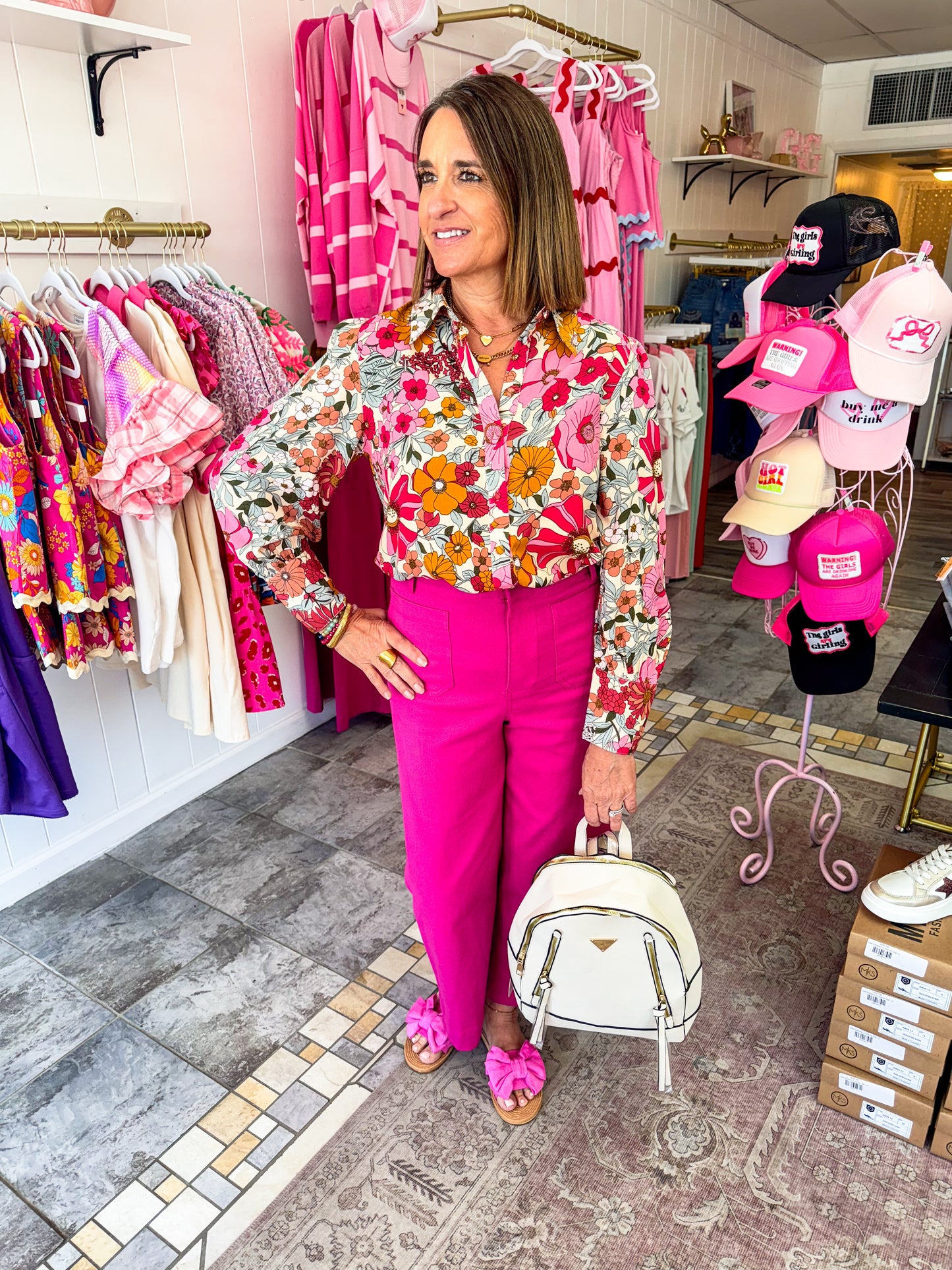 Hot Pink Wide Leg Pants