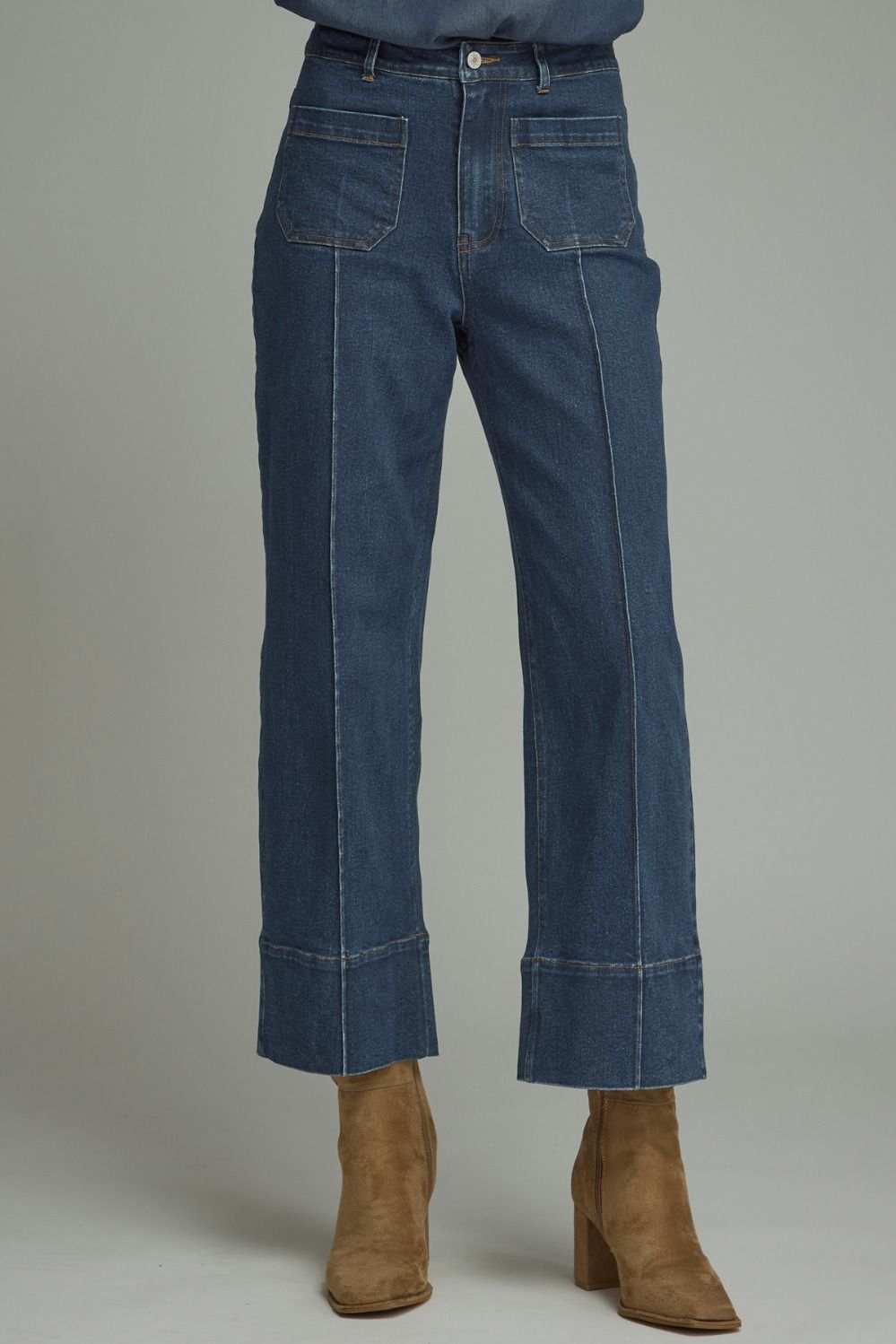 Front Seam Denim Jeans