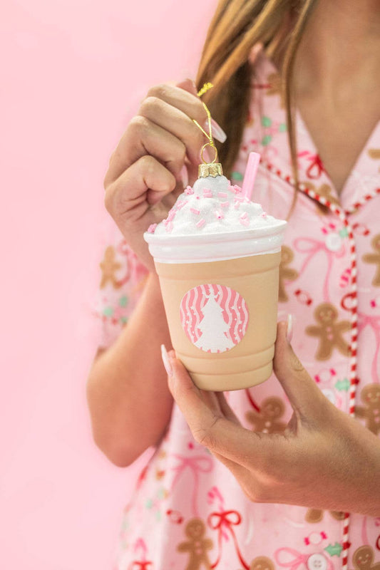 Frappe All the Way - Frozen Coffee Drink Christmas Ornament