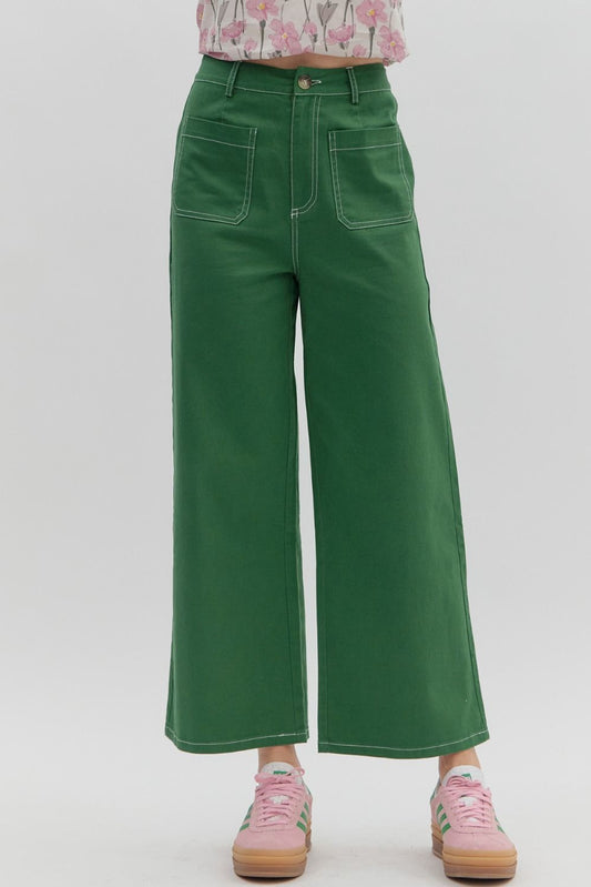 Emerald Patch Pocket Pants