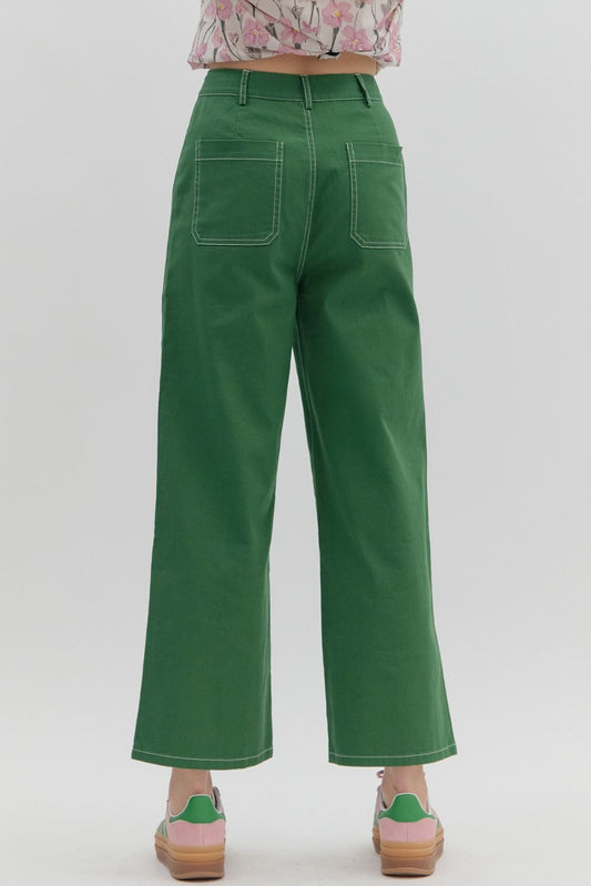Emerald Patch Pocket Pants
