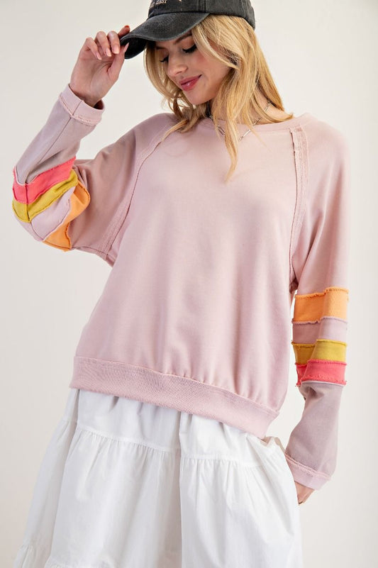 LOOSE FIT TERRY KNIT PULLOVER